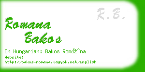 romana bakos business card